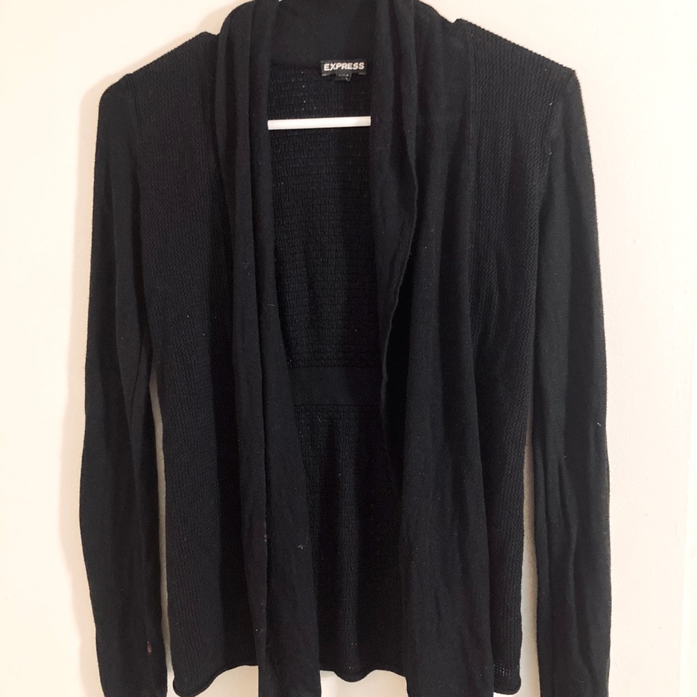 Black Express Knit Cardigan
